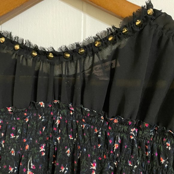 Juicy Couture Black Sheer Floral Blouse - Picture 2 of 7